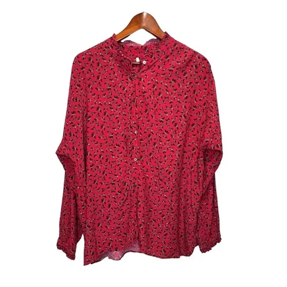 Zadig & Voltaire Tamis Liberty Floral-print Button-down Shirt Size Large - Picture 2 of 14